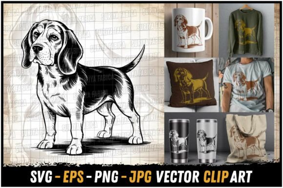 Beagle Puppy with Puppy Dog Eyes Design