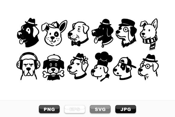 Cute Dog Head Icon Set Review