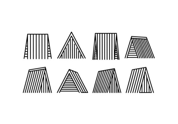 Dog Agility Equipment Line Art Icons