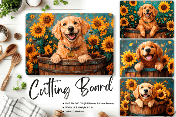 Dog Cutting Board Animal Glass Board_14