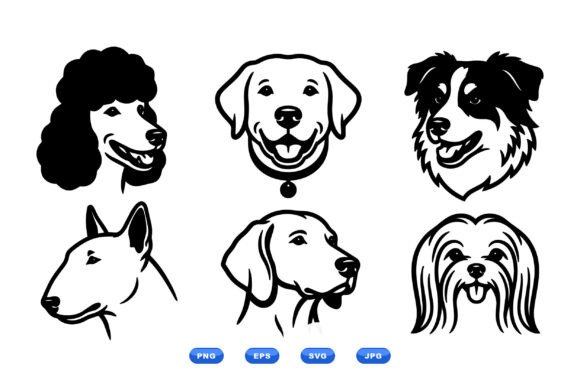 Dog Head Silhouette Clipart Review