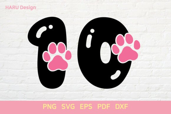 Dog Paw Bubble Font Animal Foot Alphabet