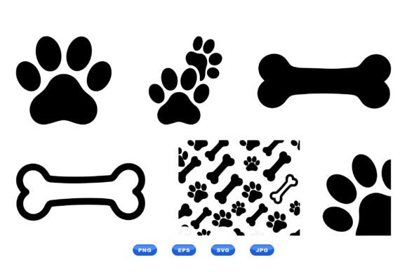 Dog Paw Clipart Collection