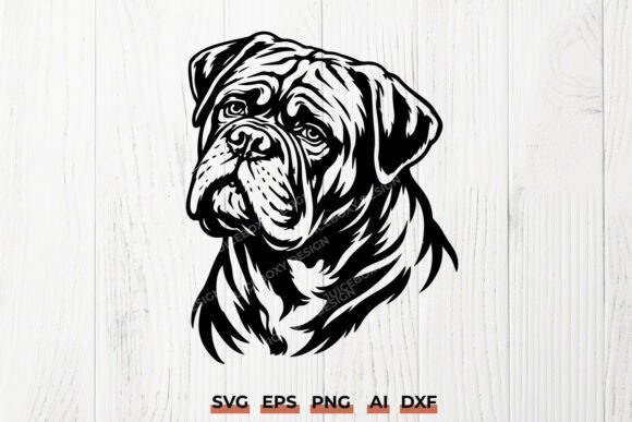 Dogue De Bordeaux SVG French Mastiff