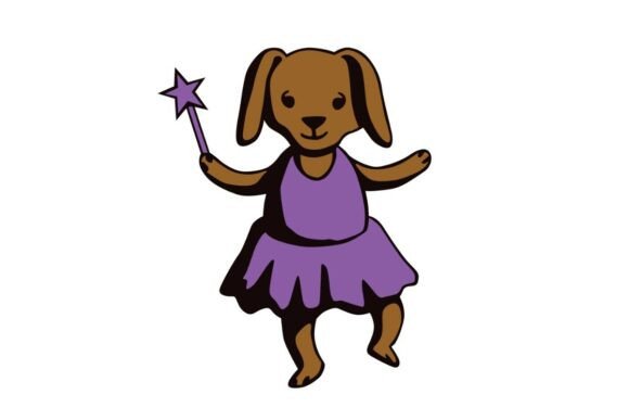 Fairy Dog Embroidery Design