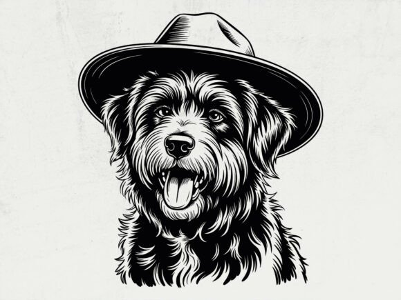 Goldendoodle Silhouette, Dog Vector Dxf