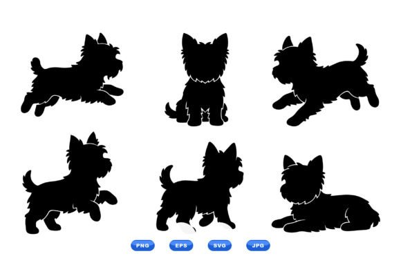 Playful Puppy Silhouette SVG Pack