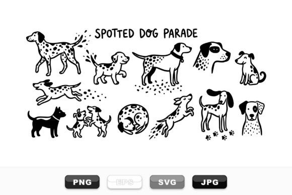 Spotted Dog Clipart Collection